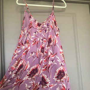 Purple Floral Xhiliration Dress with Lace Lining